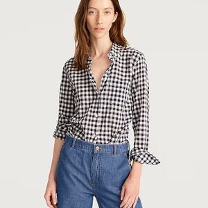 J. Crew classic-fit shirt in crinkle gingham